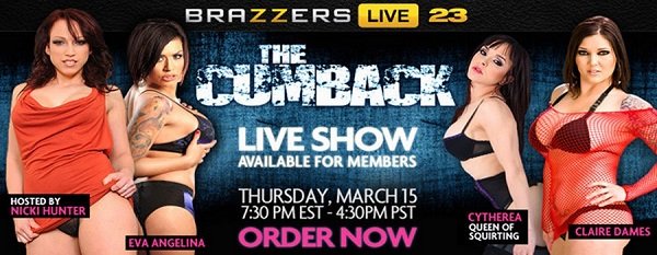 BRAZZERS LIVE 23: CUMBACK (2012)